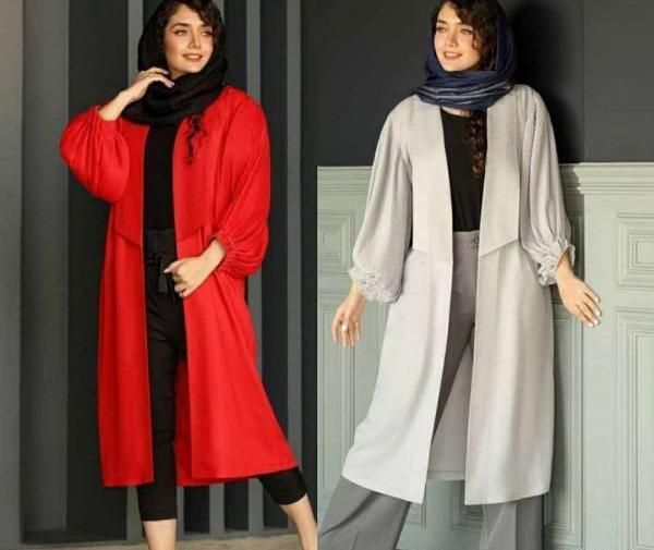 عکس مدل مانتو ابروبادی خط دار