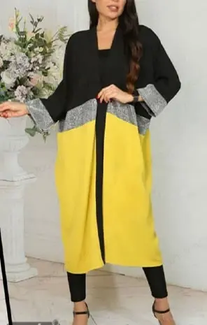 عکس مدل مانتو ابروبادی دو رنگ