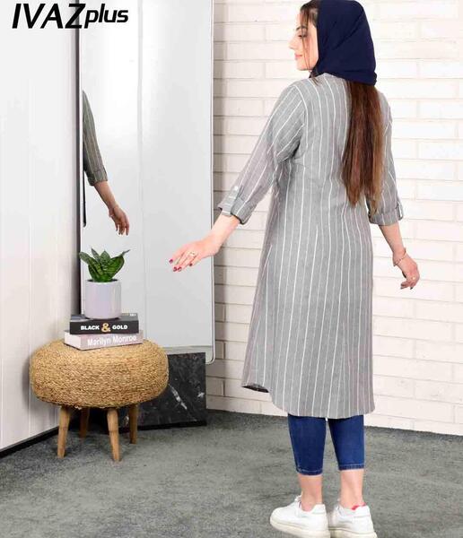 عکس مدل مانتو ابروبادی راه راه