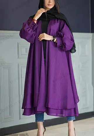 عکس مدل مانتو ابروبادی رنگ زرشکی