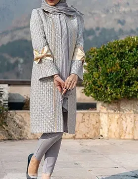 عکس مدل مانتو ابروبادی ژاکارد
