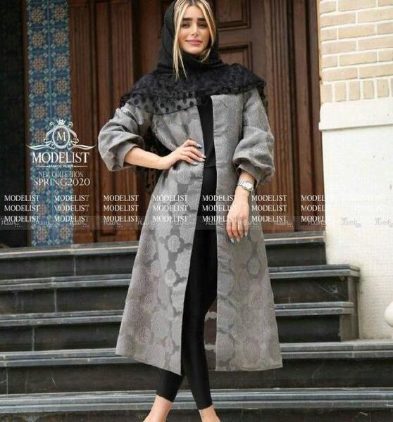 عکس مدل مانتو ابروبادی ژاکارد