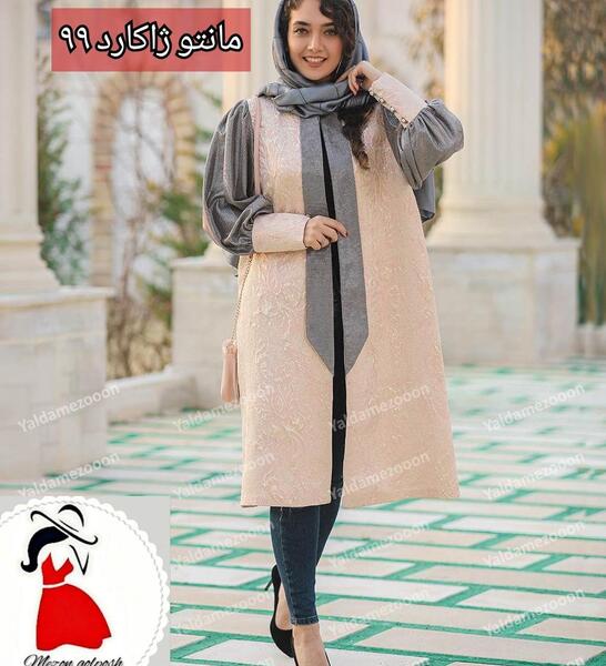 عکس مدل مانتو با پارچه ابروبادی ژاکارد