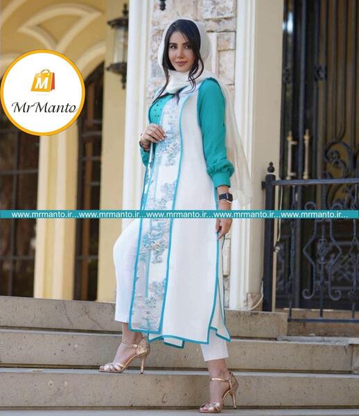 عکس مدل مانتو با پارچه ابروبادی ژاکارد