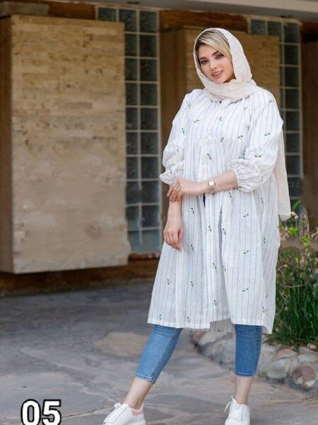 عکس مدل مانتو ابروبادی سفید