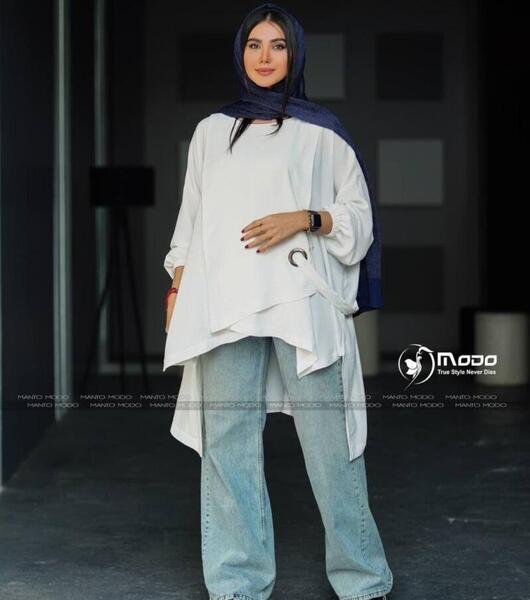 عکس مدل مانتو ابروبادی سفید