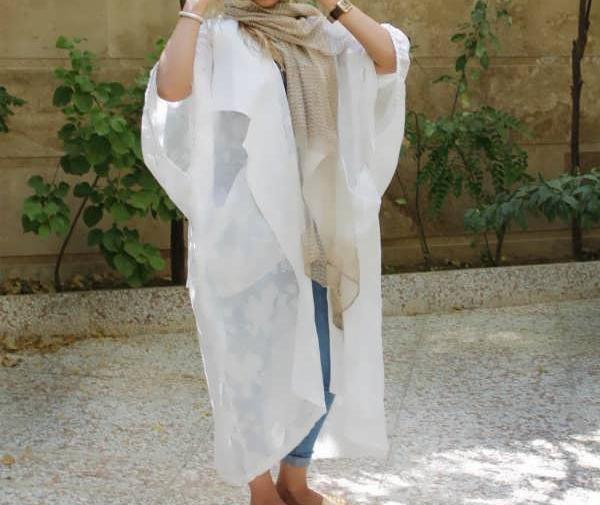 عکس مدل مانتو ابروبادی سفید