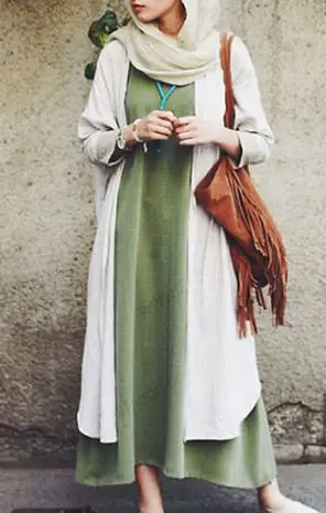 عکس مدل مانتو ابروبادی سبز