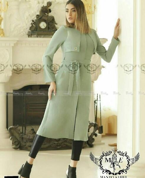 عکس مدل مانتو ابروبادی سبز
