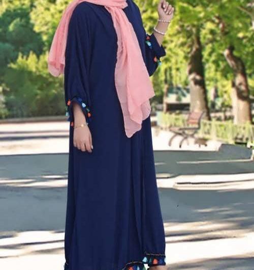 عکس مدل مانتو ابروبادی سرمه ای