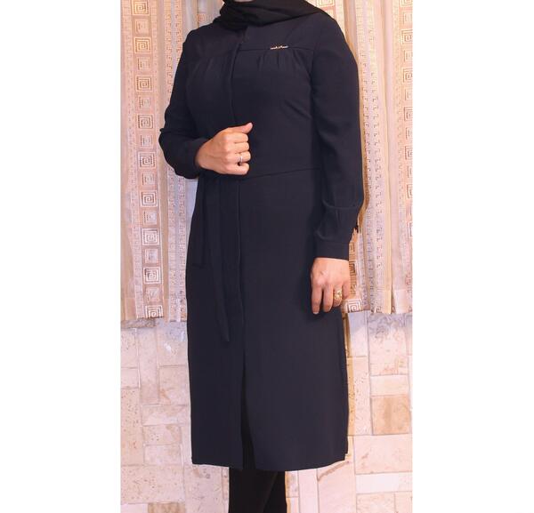 عکس مدل مانتو ابروبادی سرمه ای
