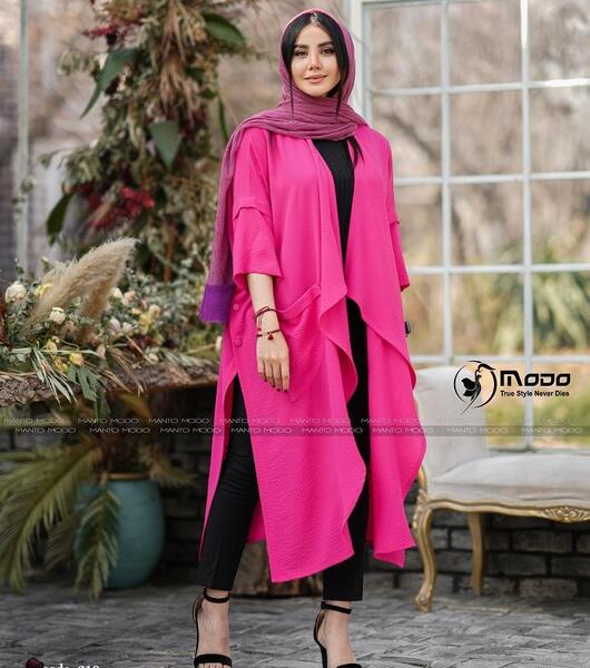عکس مدل مانتو ابروبادی سرخابی