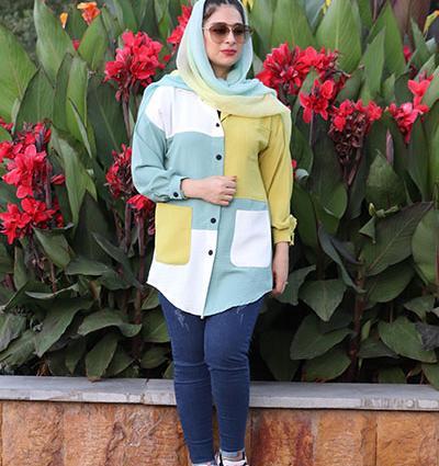 عکس مدل مانتو ابروبادی سه رنگ