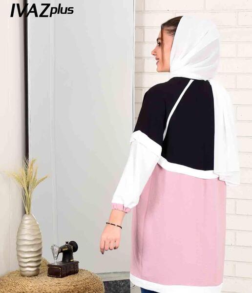 عکس مدل مانتو ابروبادی سه رنگ