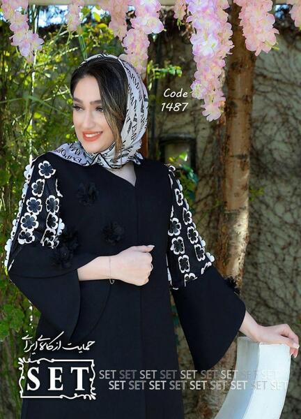 عکس مدل مانتو ابروبادی شکوفه دار