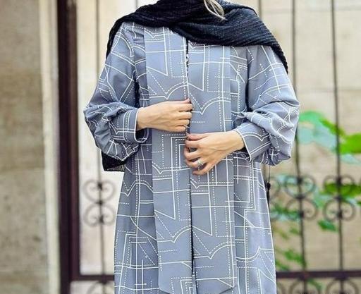 عکس مدل مانتو ابروبادی طرح دار