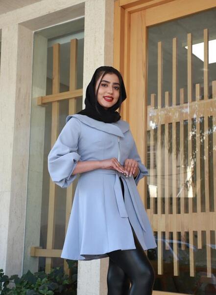 عکس مدل مانتو عروسکی با پارچه ابروبادی