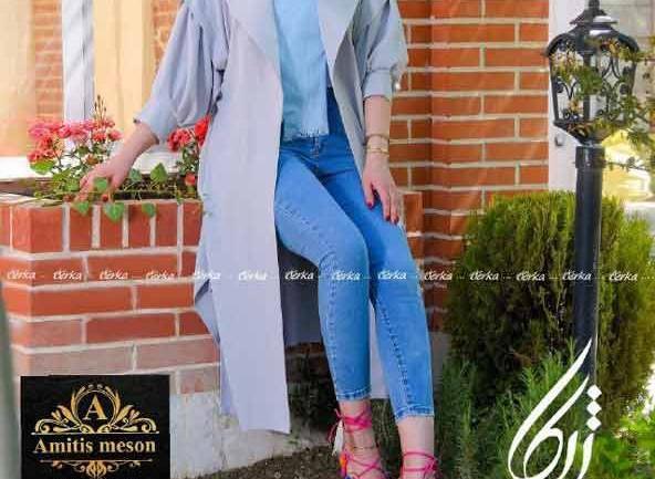 عکس مدل مانتو ابروبادی کوتاه جلو باز
