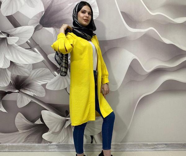 عکس مدل مانتو ابروبادی لیمویی