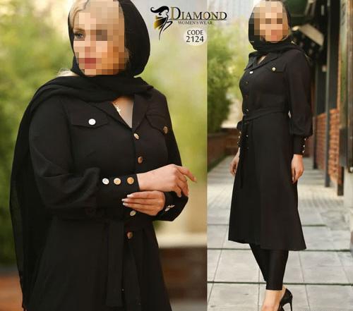 عکس مدل مانتو ابروبادی مشکی مجلسی