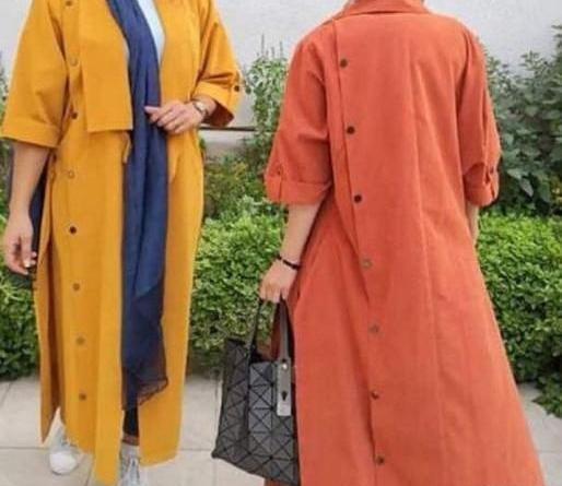 عکس مدل مانتو ابروبادی نارنجی