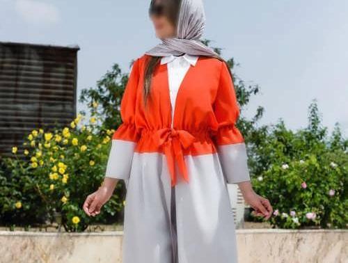 عکس مدل مانتو ابروبادی نارنجی