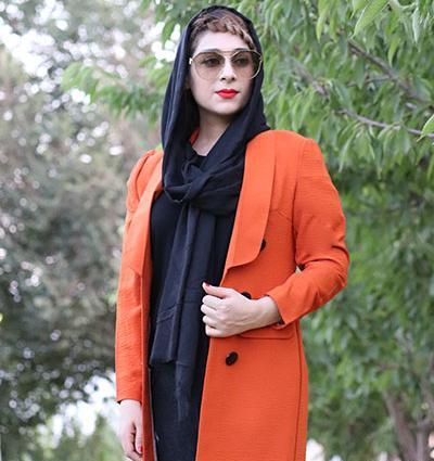 عکس مدل مانتو ابروبادی نارنجی