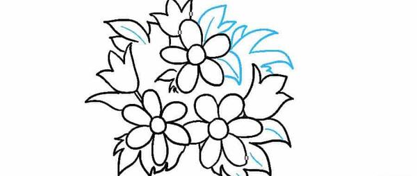 عکس نقاشی دسته گل