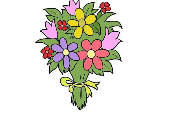 عکس نقاشی دسته گل
