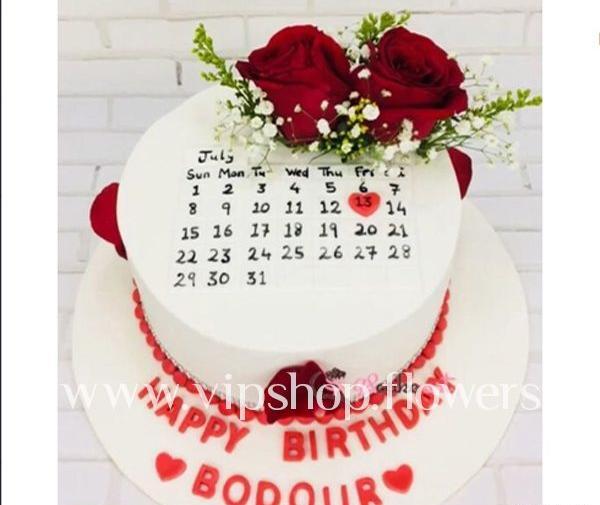 عکس دسته گل و کیک تولد