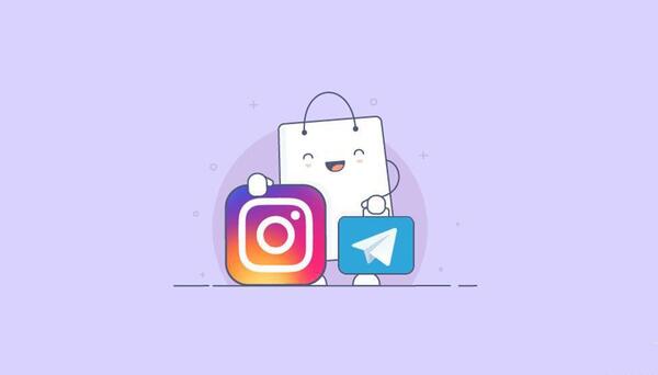 عکس لوگوی تلگرام و اینستاگرام