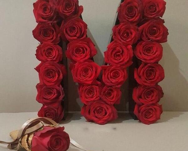 عکس دسته گل با حرف m