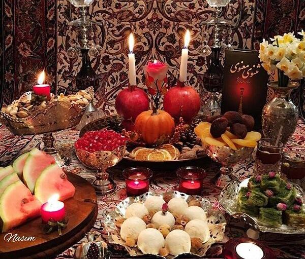 عکس مراسم شب یلدا برای تازه عروس