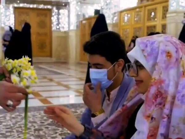 عکس مراسم عقد در حرم امام رضا