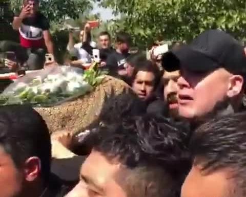 عکس مراسم خاکسپاری وحید مرادی