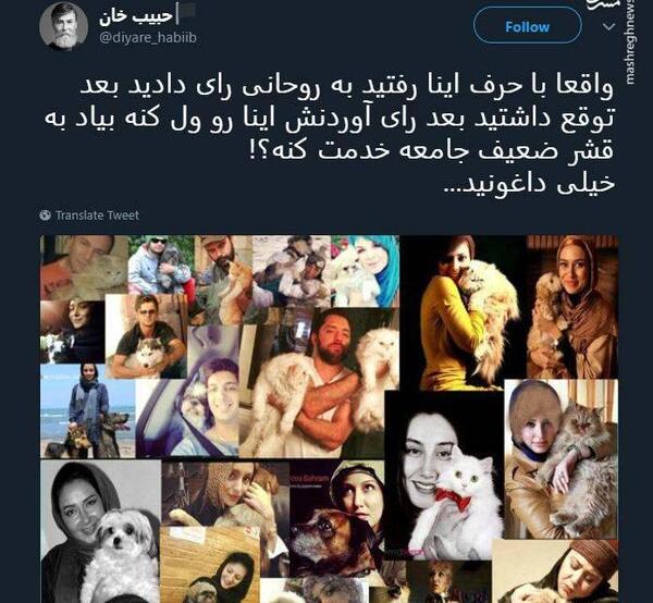 عکس بازیگران طرفدار روحانی