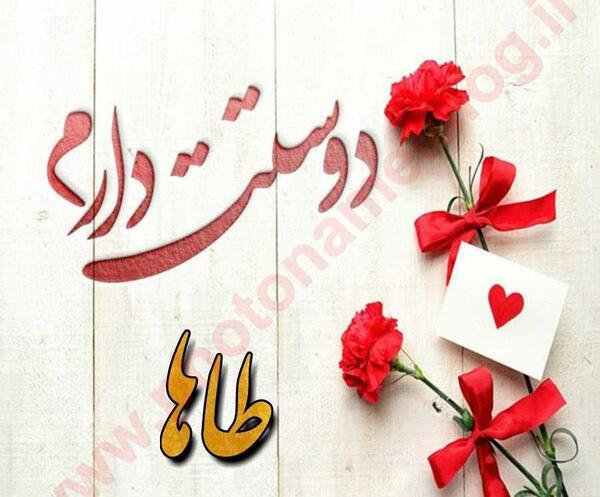 عکس نوشته محمد طاها دوستت دارم