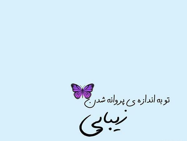 عکس نوشته ی پروانه