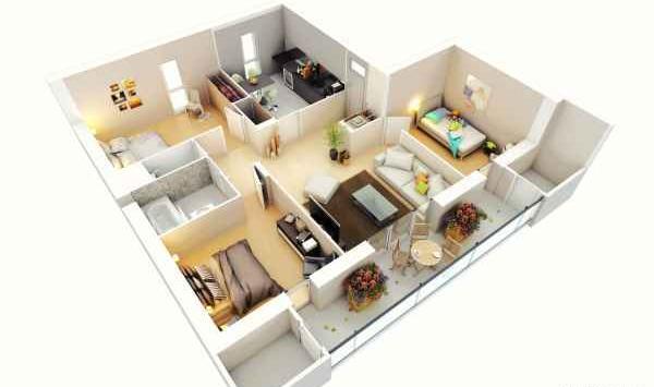 عکس ایده برای خانه سه خوابه