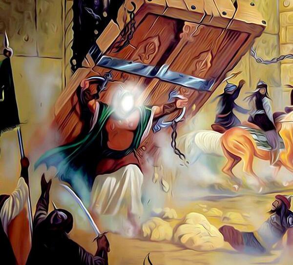 عکس حضرت علی در جنگ