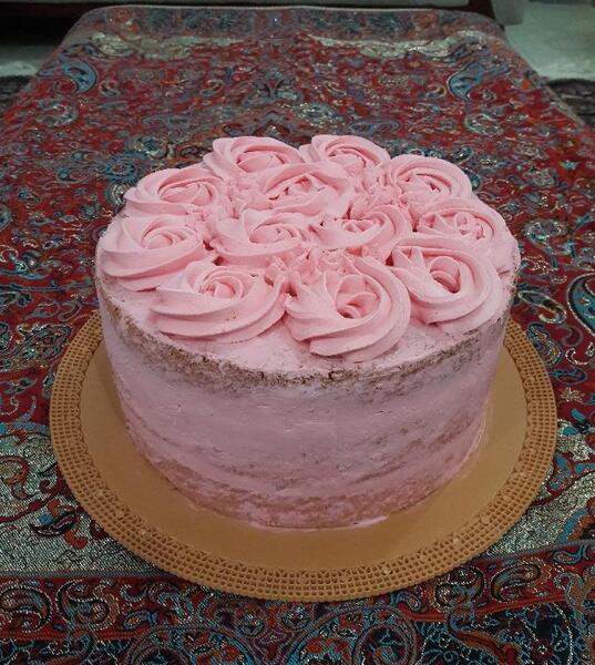 عکس کیک خامه ای خانگی