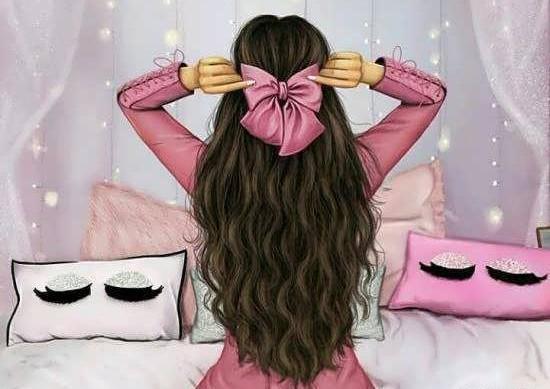 عکس دختر فانتزی مو صورتی