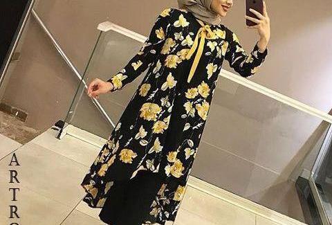 عکس مدل مانتو دخترانه حریر گلدار