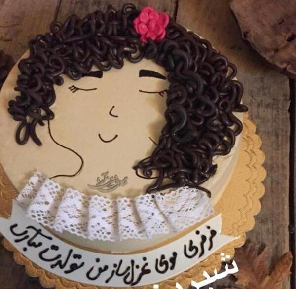 عکس کیک تولد صورت دختر