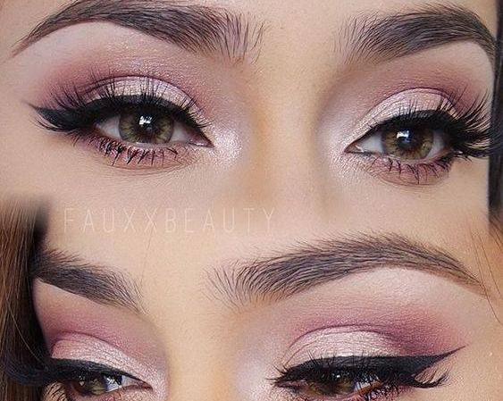 عکس سایه چشم صورتی