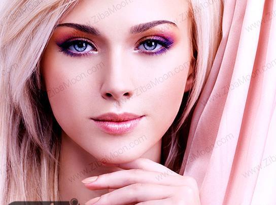 عکس سایه چشم صورتی