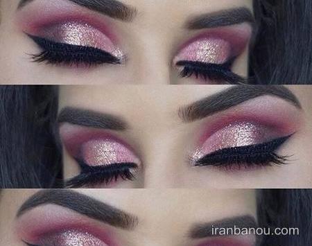 عکس سایه چشم صورتی