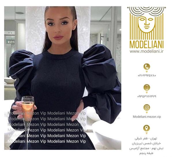 عکس لباس مجلسی کوتاه آستین پفی