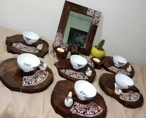 عکس ایده هفت سین چوبی