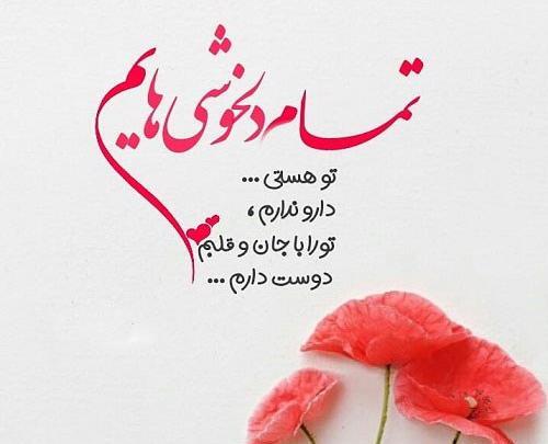عکس نوشته دوست دارم تا پای جون